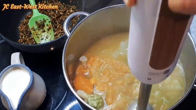 Delicate cream soup with seeds/Zarte Cremesuppe mit Samen/Нежный суп-пюре с семечками? смотреть онлайн