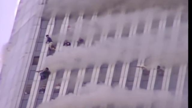 Above The 100th Floor, WTC1 Burns On 9/11 - Stabilized