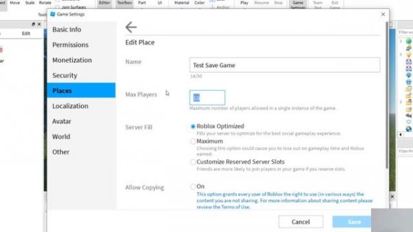 Roblox Studio How to CHANGE MAX PLAYER Count