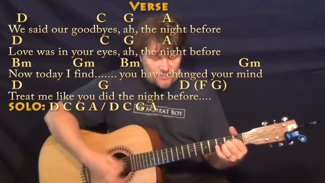The Night Before (The Beatles) Guitar Cover Lesson with Chords/Lyrics смотреть онлайн