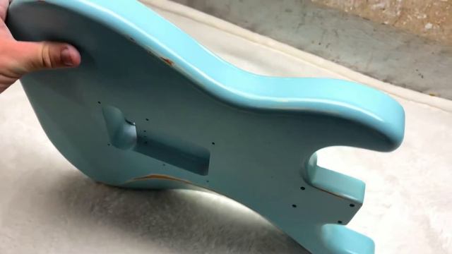 Tokai Stratocaster Guitar - Daphne Blue Relic paint job by Sims Custom Shop смотреть онлайн