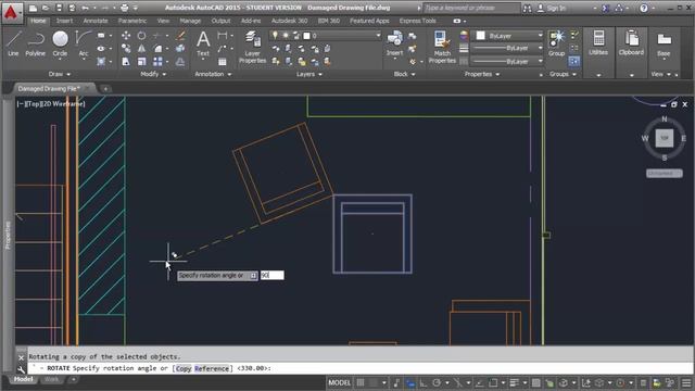 Autocad video kursu - 6.3 Rotate and scale смотреть онлайн