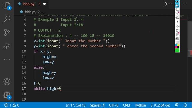 Different Bit position in binary representation of two integers | Python Programming Tutorials смотреть онлайн