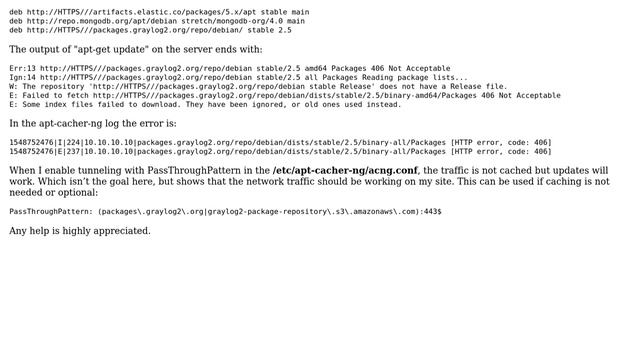 DevOps & SysAdmins: apt-cacher-ng: 406 Not Acceptable response with HTTPS смотреть онлайн