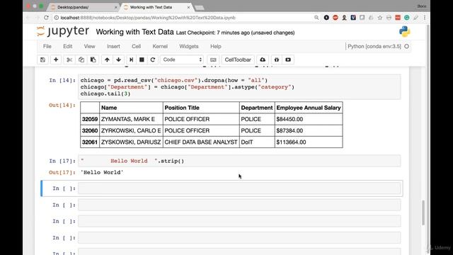 5 Working with Text Data More String Methods strip, lstrip, and rstrip смотреть онлайн