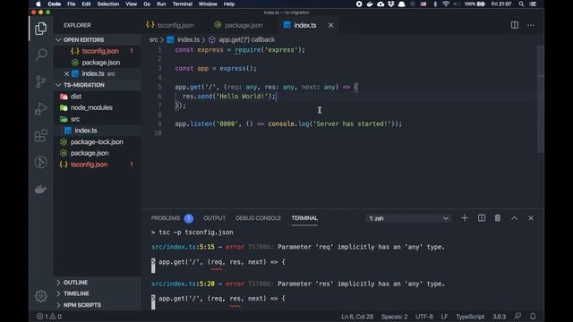 Node.js: Migration from JavaScript to TypeScript смотреть онлайн