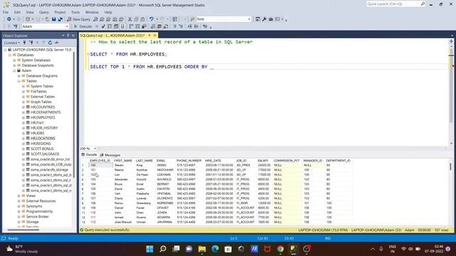 How to select last row in SQL Server смотреть онлайн