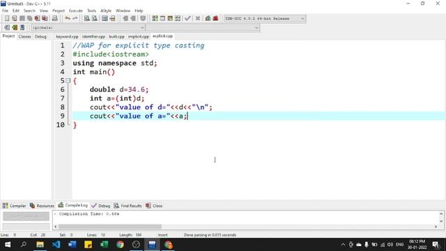 Explicit type casting in C++ with example | implicit and explicit type conversion - 15 смотреть онлайн