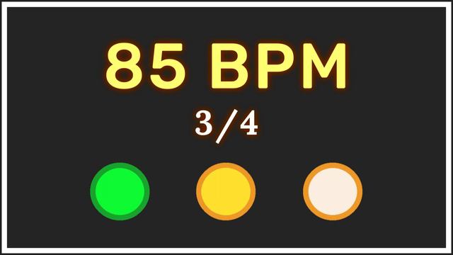 85 BPM 3/4 - Metrónomo con acento ⏳✔️ смотреть онлайн