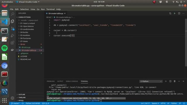 Python - BD 2. CREATE TABLE смотреть онлайн