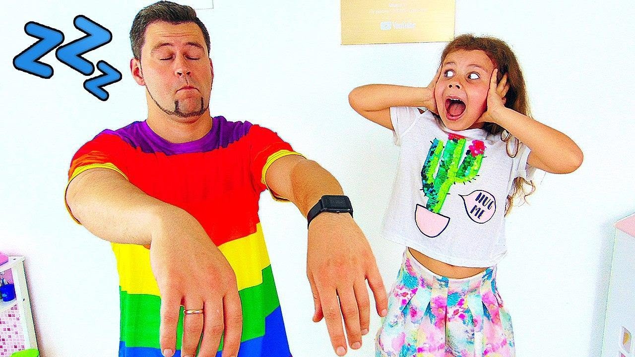 Милана и история на ночь про Папу лунатика смотреть онлайн