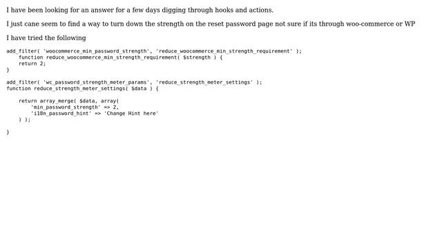 Wordpress: WordPress Reset password Strength set to medium смотреть онлайн
