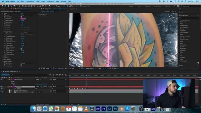 Tattoo - Tatuagem neon - Tutorial After effects - 2021 смотреть онлайн