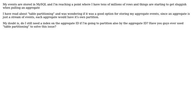 Software Engineering: Partitioning table by aggregate id for efficient eventsourcing in RDBMS смотреть онлайн