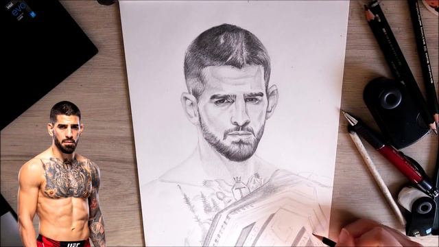 Dibujando A Ilia Topuria / Drawing Ilia Topuria