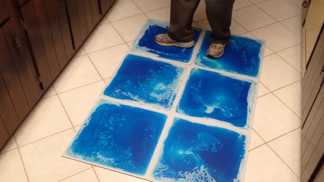 PLAYLEARN Liquid Floor Tiles - (Blue) смотреть онлайн