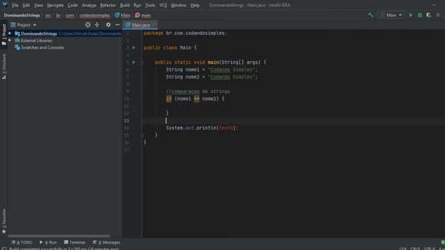 Java - Aula 23 - Os principais métodos da classe String смотреть онлайн