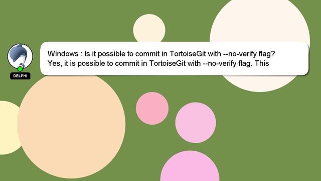 Windows : Is it possible to commit in TortoiseGit with --no-verify flag? смотреть онлайн
