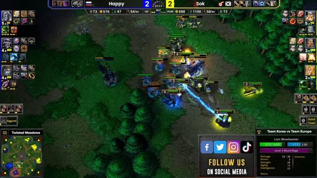 WC3 - [UD] Happy vs Sok [HU] - Playday 9 - China-Korea-European Championship смотреть онлайн
