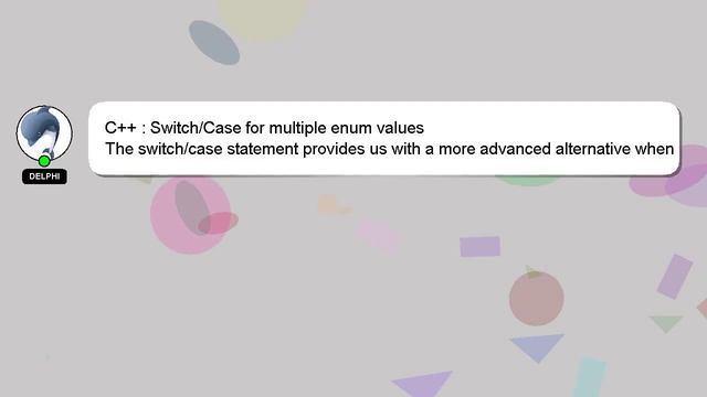 C++ : Switch/Case for multiple enum values смотреть онлайн