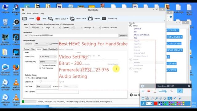 Best Handbrake 2017 HEVC x265 Setting Free Video Encoding Converter смотреть онлайн