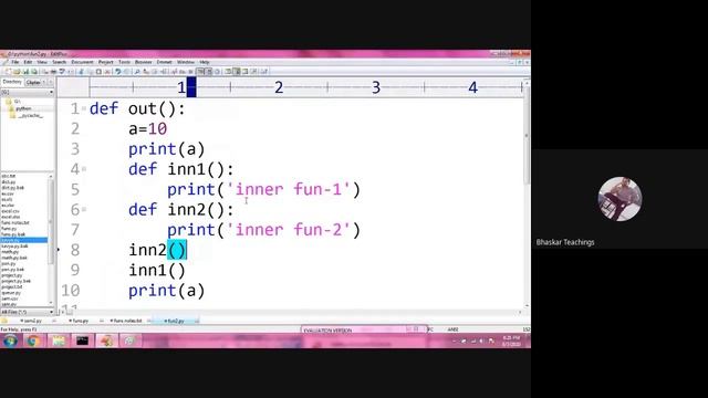 Python class-26 | Nested Functions in Python | смотреть онлайн