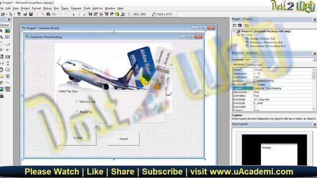 Create Airline Ticket Reservation in Visual Basic 6 | VB 6 | elearning | VB Program смотреть онлайн