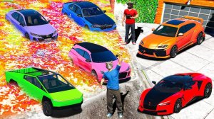 УГНАЛ ВСЕ СЕКРЕТНЫЕ МАШИНЫ ДЛЯ БУЙВОЛСОНА В ЦУНАМИ ИЗ ЛАВЫ! ЛАМБОРГИНИ, БМВ, АУДИ  ГТА 5 МОДЫ МУРКА