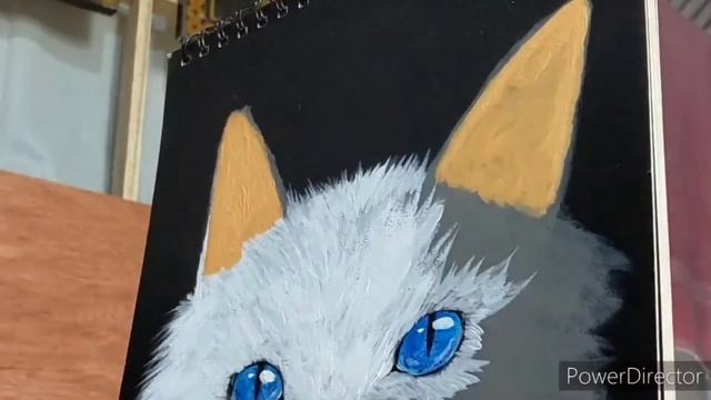 Easy Paint Cat Portrait in Acrylic Paint Step By Step speed painting S.1 #1 смотреть онлайн