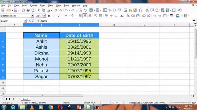 How to Sort by Date in Libreoffice calc | Date wise sorting in Libreoffice calc смотреть онлайн