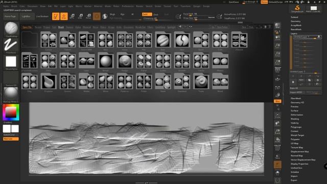 30 Stone and brick brushes for Zbrush смотреть онлайн