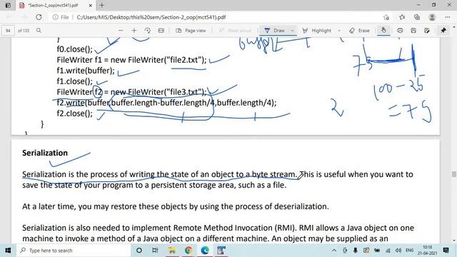 Lecture 25 - File Handling and Serialization смотреть онлайн
