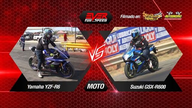 New Yamaha R6 ? Suzuki GSX-R600 ? DRAG RACING ? Bike Duel смотреть онлайн