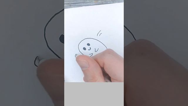Как нарисовать весёлое привидение | Рисовать ЛЕГКО и просто #Shorts смотреть онлайн