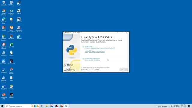 Instalasi Python pada Windows & Cara Cek Versi Python смотреть онлайн