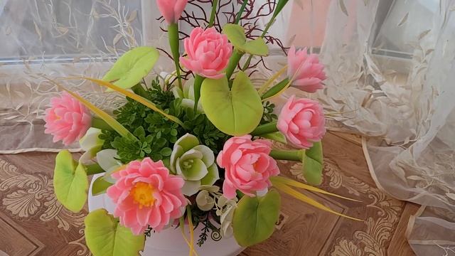 я вернулась ! подготовка к сезону. букет НИМФЕИ в розовом цвете . полностью ручная работа. смотреть онлайн
