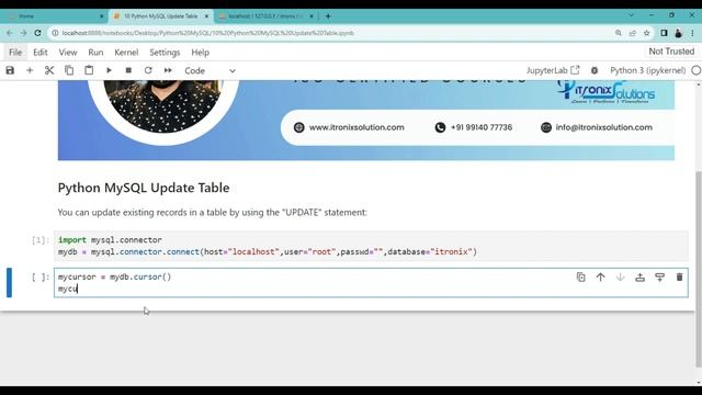 How To Execute SQL UPDATE Statements To Modify Data - UPDATE Query in MySQL Using Python смотреть онлайн