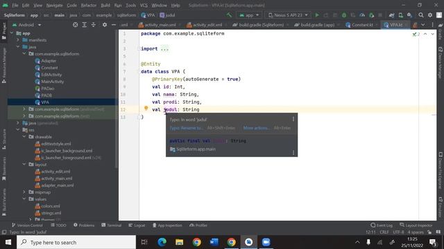 Tutorial Aplikasi Pendaftaran Proyek Akhir dengan Sqlite (DAO) Android Kotlin смотреть онлайн