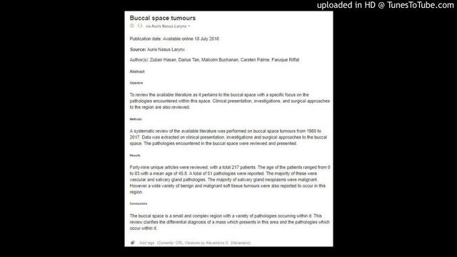 Buccal space tumours смотреть онлайн