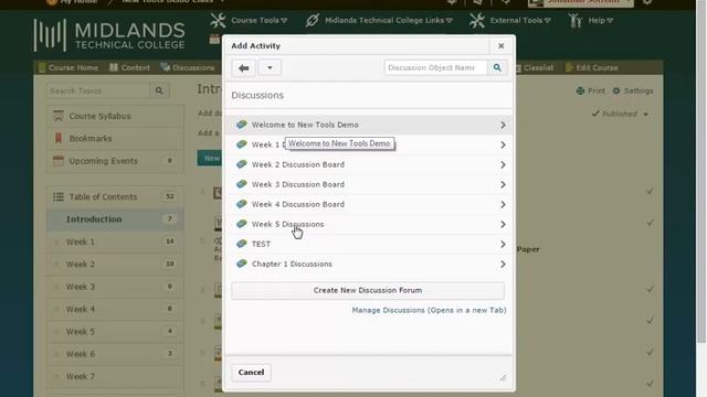 D2L Brightspace v10.4 Embedding Discussion Topics into Content Tool смотреть онлайн