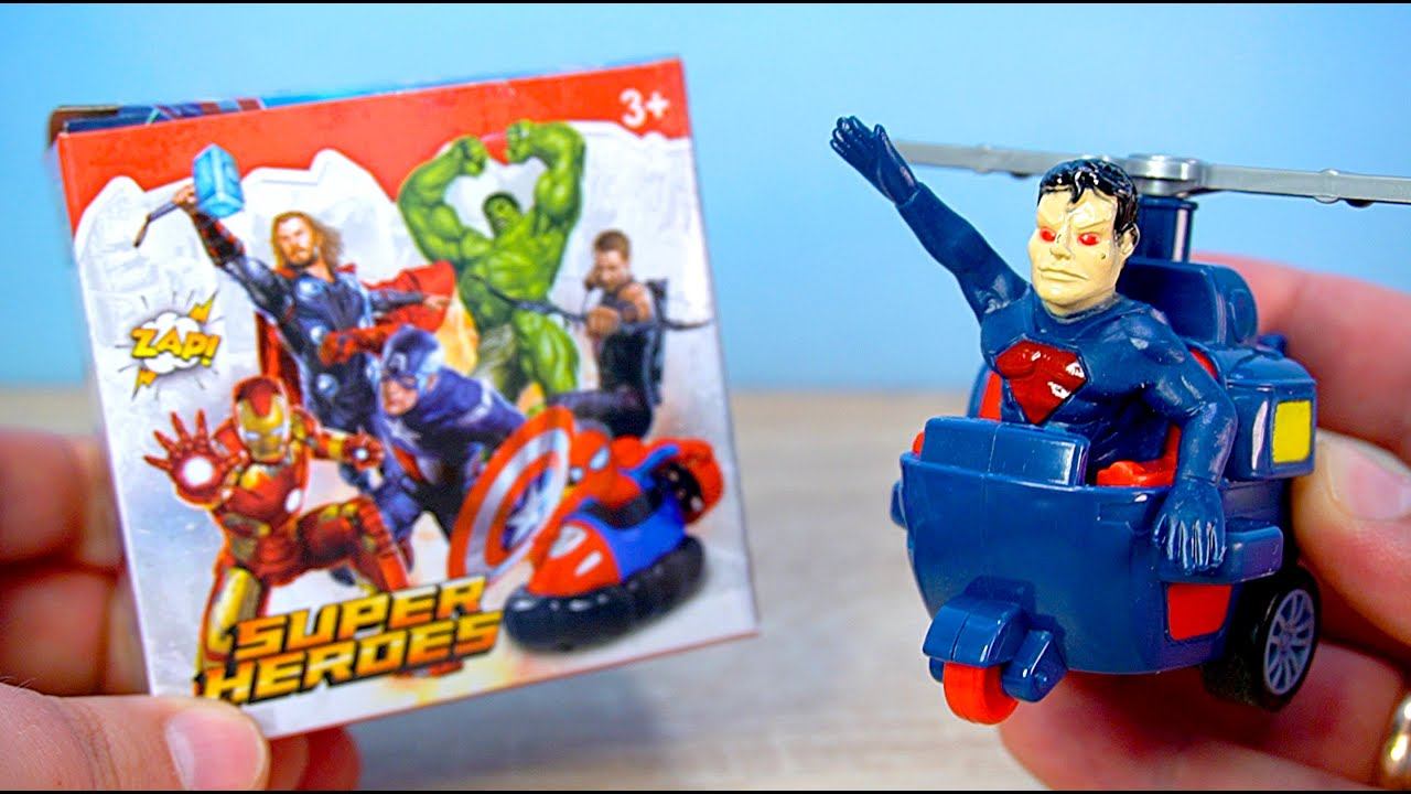 Трэш игрушки Супергерои на машинках а Человек паук на катере смотреть онлайн