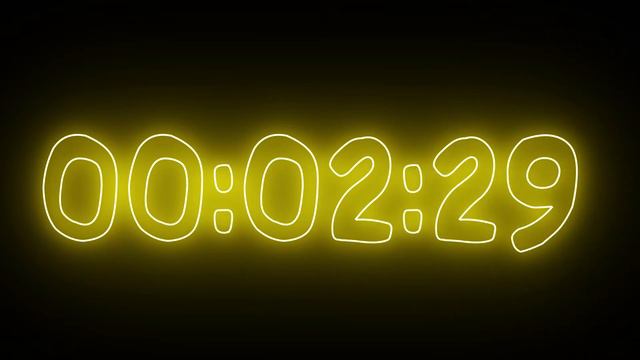 Желтый-неоновый таймер 5 минут (обратный отсчет) смотреть онлайн