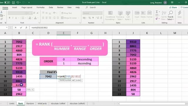 MS Excel | Rank function смотреть онлайн