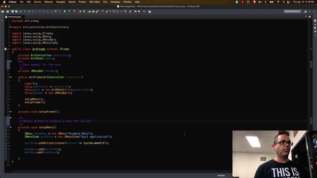 Adding a JMenuBar to a Java GUI смотреть онлайн