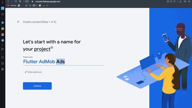 How to setup flutter project for Google AdMob Ads in Telugu | #0 | Link Flutter App to Firebase смотреть онлайн