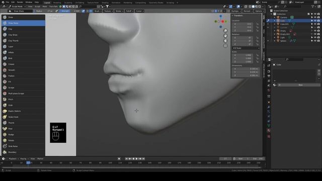 Head Sculpt - Blender Character Sculpt Tutorial part 3 смотреть онлайн
