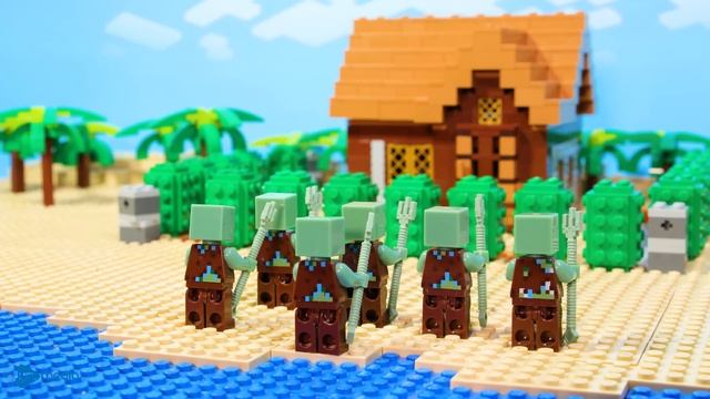Drowned Vs The Most Secure House - Lego Stop Motion | Minecraft Animation смотреть онлайн