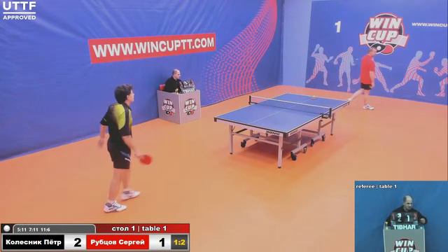 Колесник Пётр 3-2 Рубцов Сергей Турнир Восток 4 WINCUP 07.04.21 Прямая трансляция Зал1