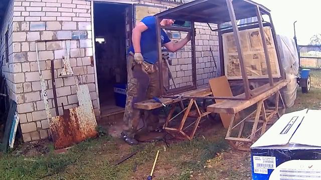 Самодельный трактор.Процесс сборки.Каркас боковых стекол.#138 смотреть онлайн