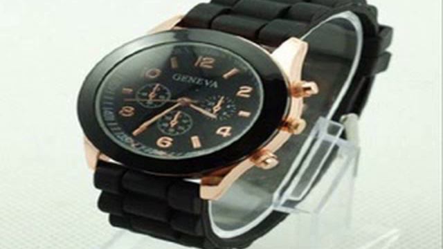 Candy-colored Black Geneva Silicone Colorful couple of style смотреть онлайн